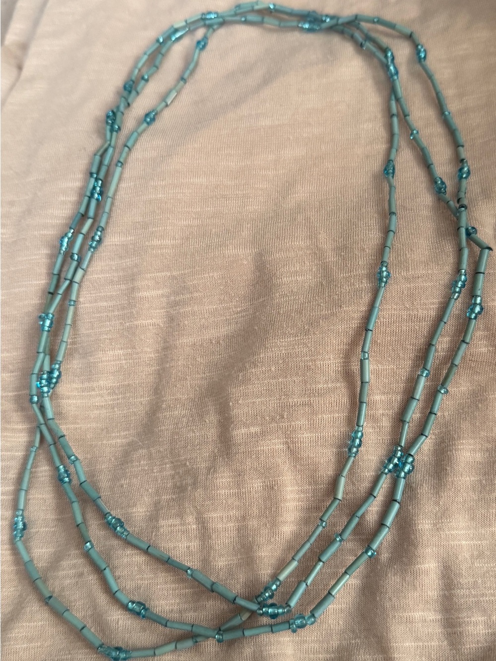 Turquoise Seed Bead Layered Necklace - Unbranded